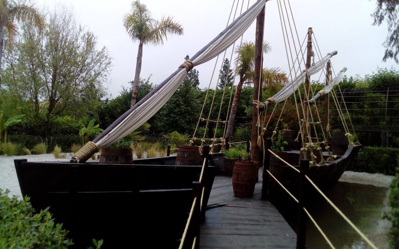 decoracion natural barco